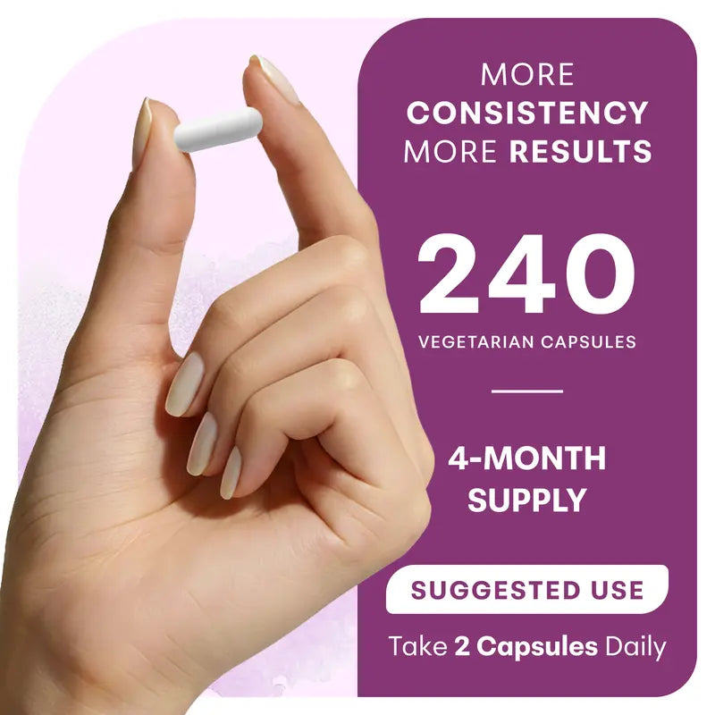 Elevate Your Wellness with Magnesium Complex for Women - 240 Vegetarian Capsules | Powerful 20-in-1 Blend with Vitamin D3, K2, Ashwagandha & More | Filler-Free & Non-GMO