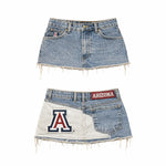 Reworked Denim Mini Skirt