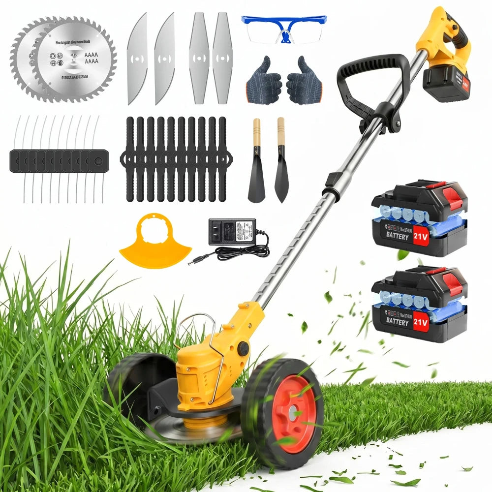 Cordless Electric Lawn Mower Grass Trimmer