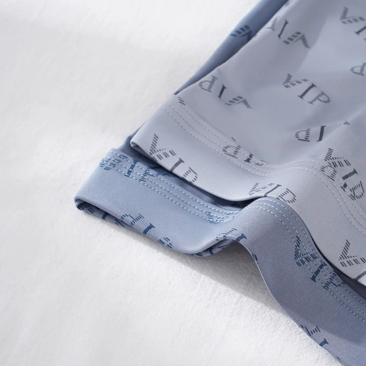 Men's VIP Letter Solid Breathable Boxer Briefs - Regular Fit Casual Underwear Set for Summer 2024