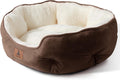 Small Dog Bed for Small Dogs, Cat Beds for Indoor Cats, Pet Bed for Puppy and Kitty, Extra Soft & Machine Washable with Anti-Slip & Water-Resistant Oxford Bottom, Brown, 20 Inches