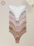 Stylish Women's Floral Heart Leopard Print Everyday Underwear Set - Comfortable Casual Fitted Lingerie in 3 to 12 Piece Packs for All Seasons