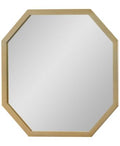 Beveled gold wall mirror