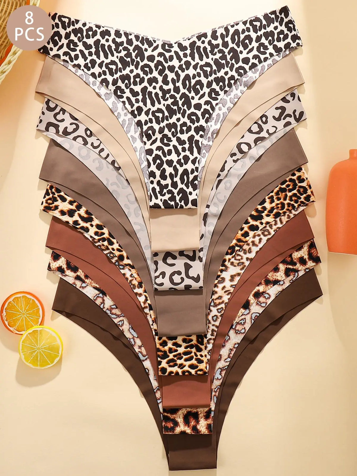 Stylish Women's Floral Heart Leopard Print Everyday Underwear Set - Comfortable Casual Fitted Lingerie in 3 to 12 Piece Packs for All Seasons