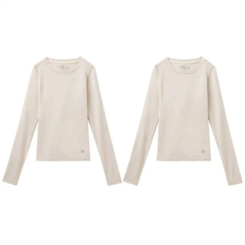 Maden Women's Thermal Long-Sleeve Crew Top