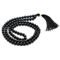 Wholesale Polished Black Obsidian Jap Mala 8mm Crystal Stones Yoga Meditation Feng Shui Buddhism Reiki Love Mascot-108 Beads