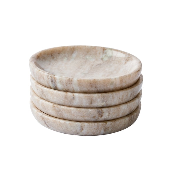 White marble coasters set of 4