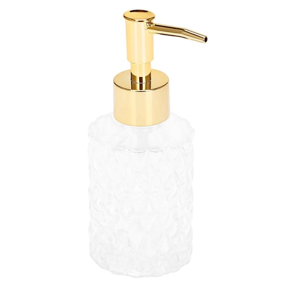 Gold glass soap pump dispenser