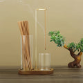 Incense Candle Stand Anti Fly Incense Holder Detachable Glass Ash Plate Incense Candle Storage Meditation Yoga Incense Furniture