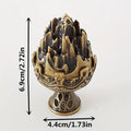 Vintage Mini Hollow Out Bohai Mountain Incense Holder Incense Holder Vintage Bronze Incense Holder, Ideal for Meditation, Yoga