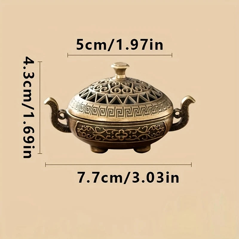 Exquisite Nepalese Style Bronze Incense Holder Yoga Meditation Sleeping Room Space Home Bronze Ornaments
