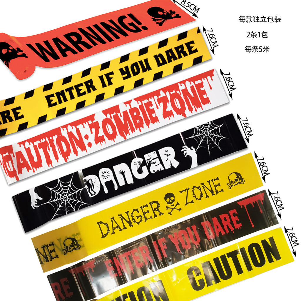 Halloween Party Decoration Warning Tape Horror Supplies