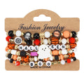 Halloween Beaded Bracelet Set - Boo Charm, 6 Pieces