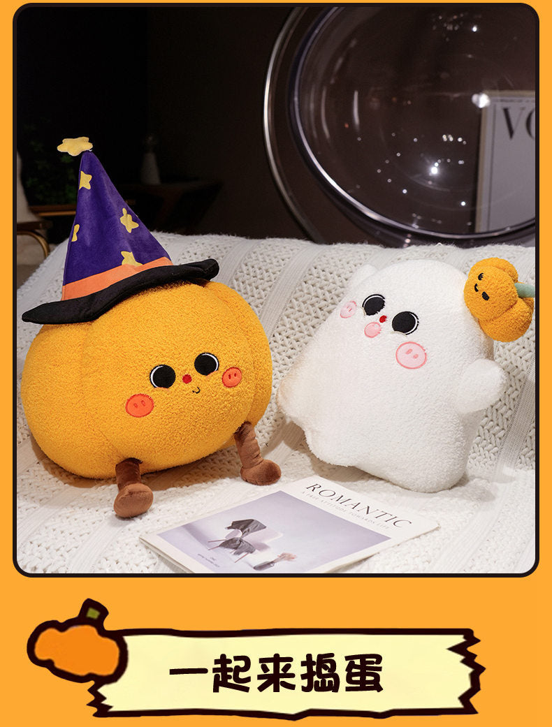 Halloween Pumpkin & Ghost Plush Pillow Doll