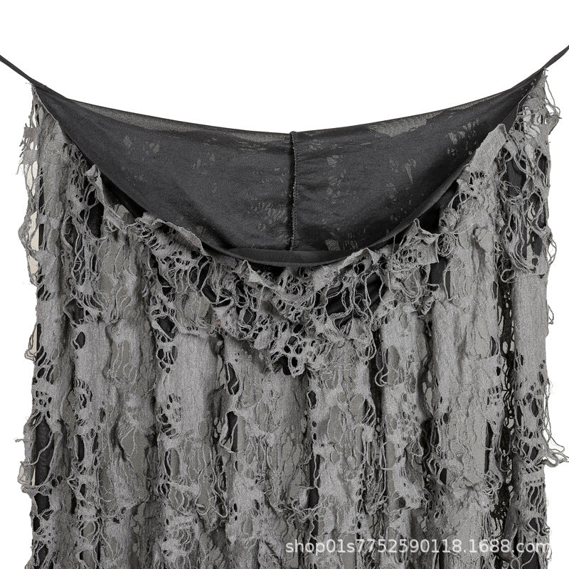Halloween Cloak for Adults and Children Hooded Rag Clothes Party