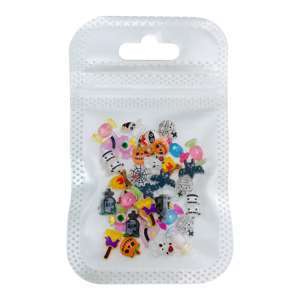 Halloween Nail Art Decoration Set - Ghost & Pumpkin