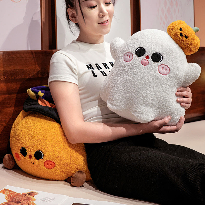 Halloween Pumpkin & Ghost Plush Pillow Doll