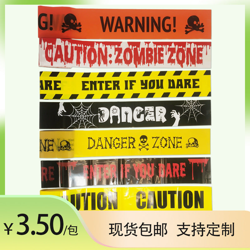 Halloween Party Decoration Warning Tape Horror Supplies