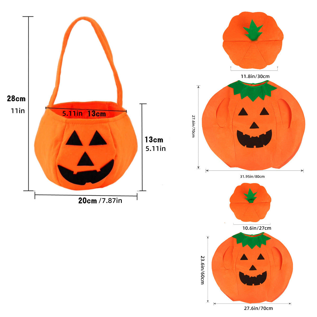 Kids Halloween Pumpkin Costume for Stage Performance