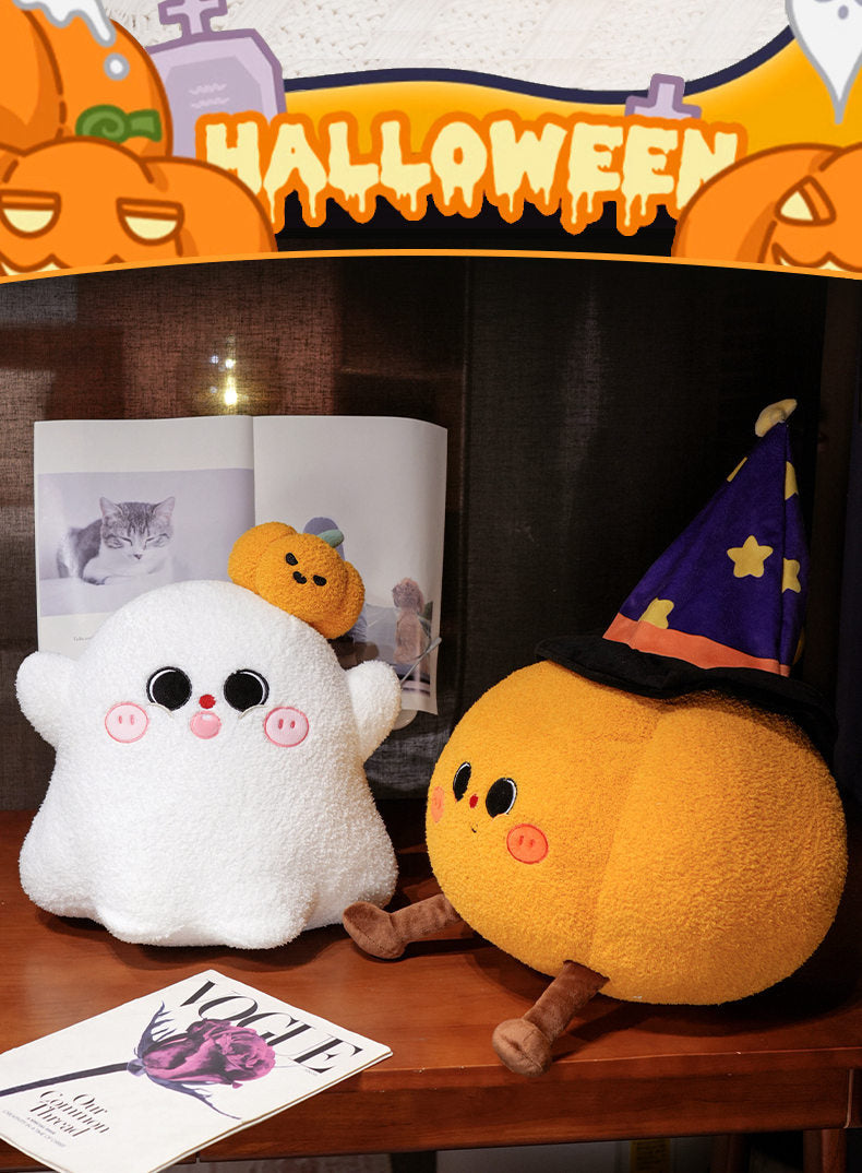 Halloween Pumpkin & Ghost Plush Pillow Doll