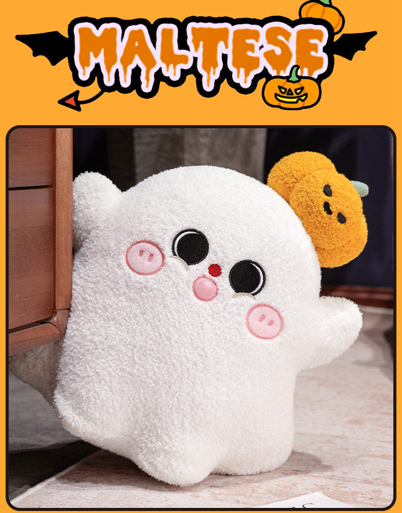 Halloween Pumpkin & Ghost Plush Pillow Doll