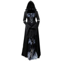 Halloween Witch Dress Costume - Hooded Skeleton Cosplay