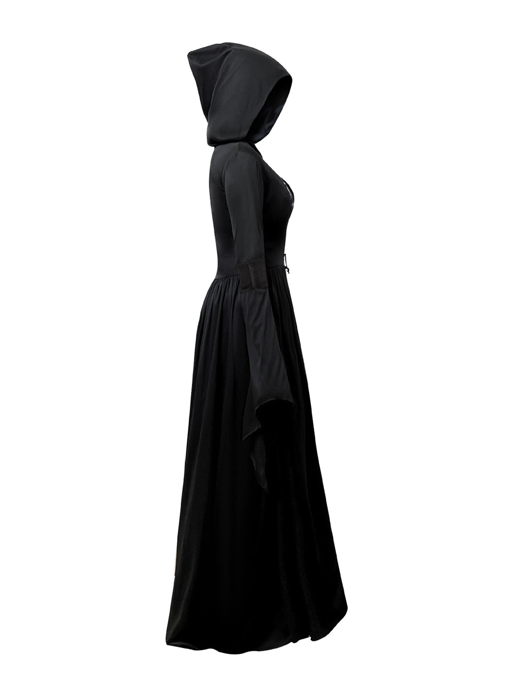 Halloween Witch Dress Costume - Hooded Skeleton Cosplay