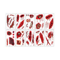 Halloween Realistic Scar Tattoo Stickers - Vampire & Zombie