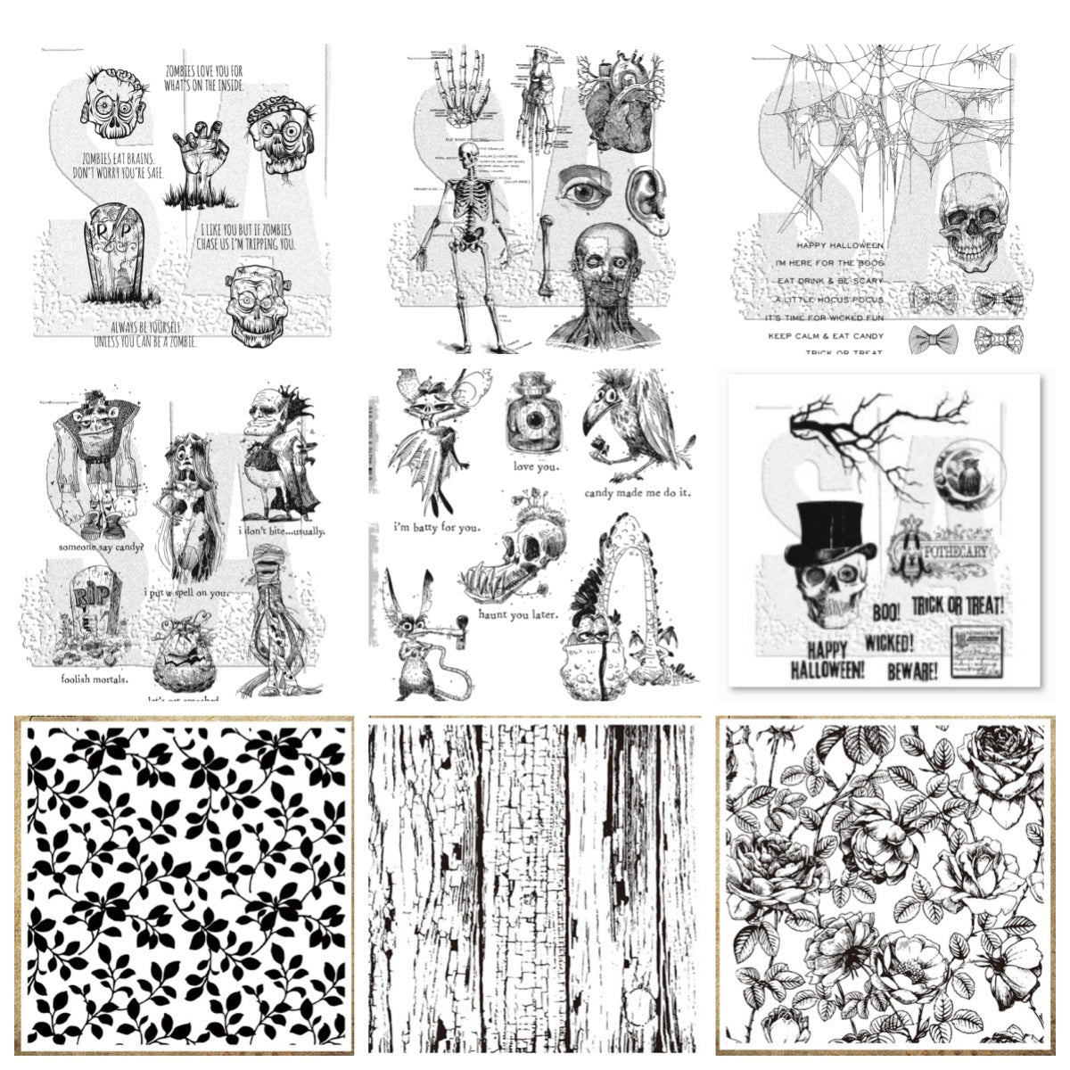 Halloween Skull Series Scrapbook Decoration Set