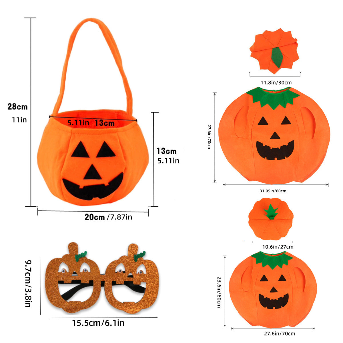 Kids Halloween Pumpkin Costume for Stage Performance