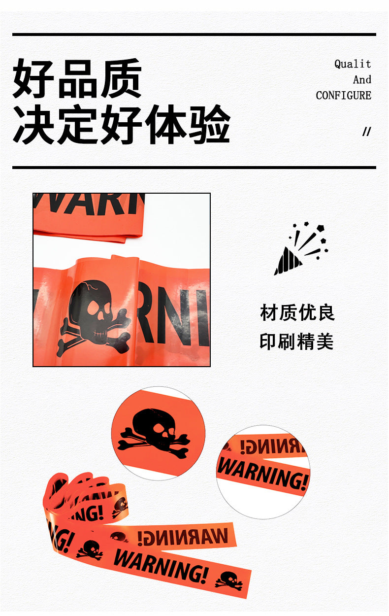 Halloween Party Decoration Warning Tape Horror Supplies