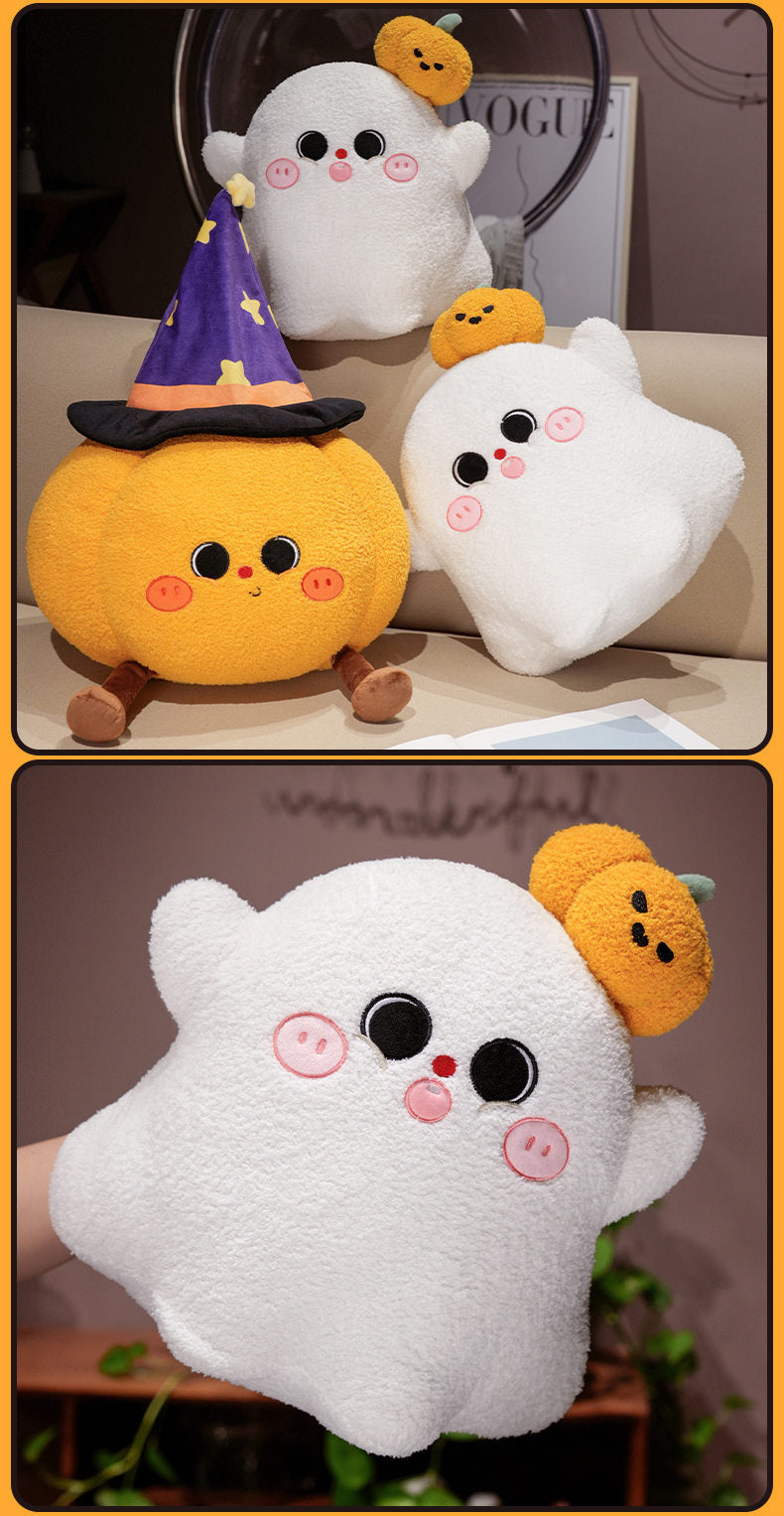 Halloween Pumpkin & Ghost Plush Pillow Doll