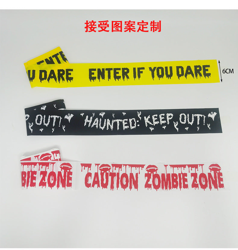 Halloween Party Decoration Warning Tape Horror Supplies