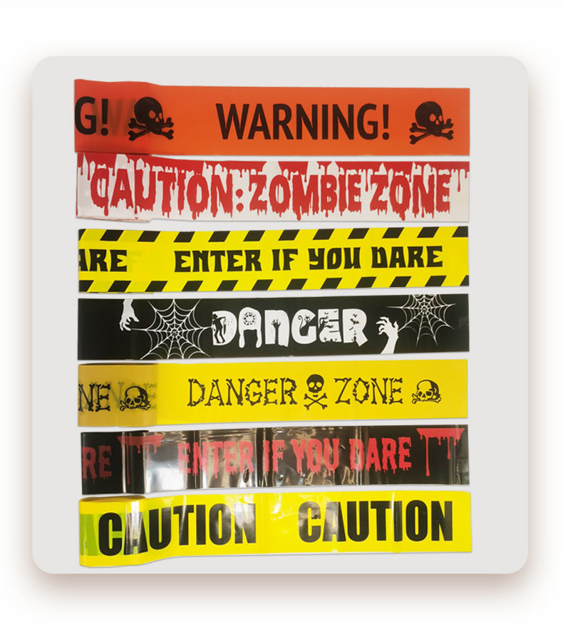 Halloween Party Decoration Warning Tape Horror Supplies