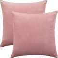 Velvet throw pillow covers in mauve pink