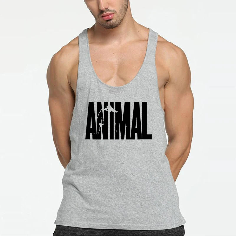 Men's Animal Print Bodybuilding Tank Top