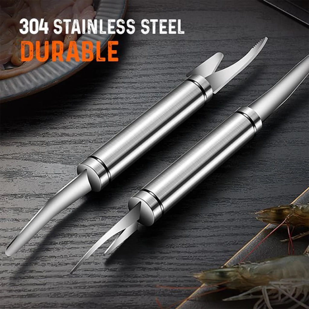 6-In-1 Stainless Steel Shrimp Peeler & Deveiner