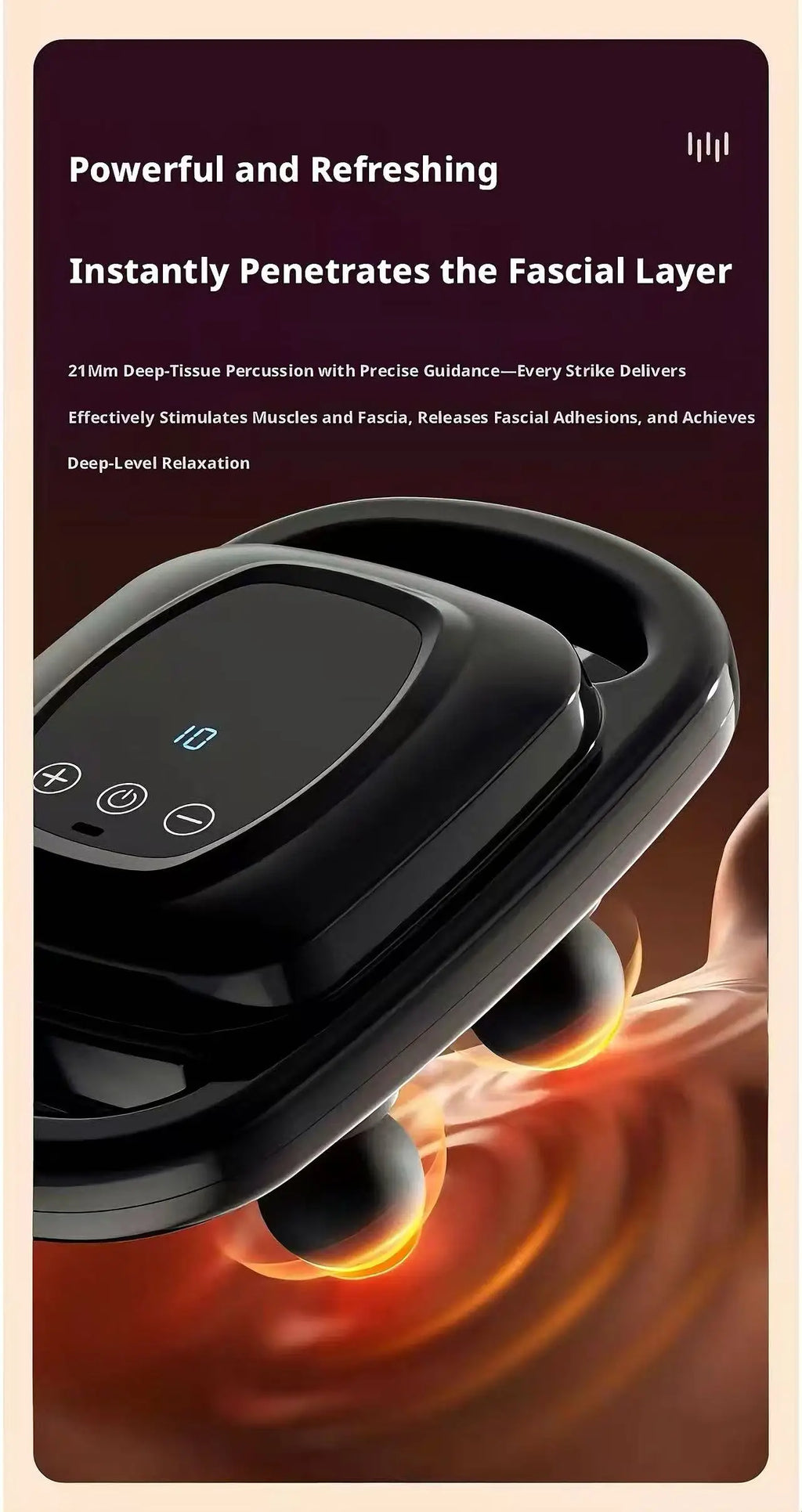 High-Power Portable Oscillating Massage Gun with Six-Head Deep Tissue Muscle Relaxation Device for Home Use