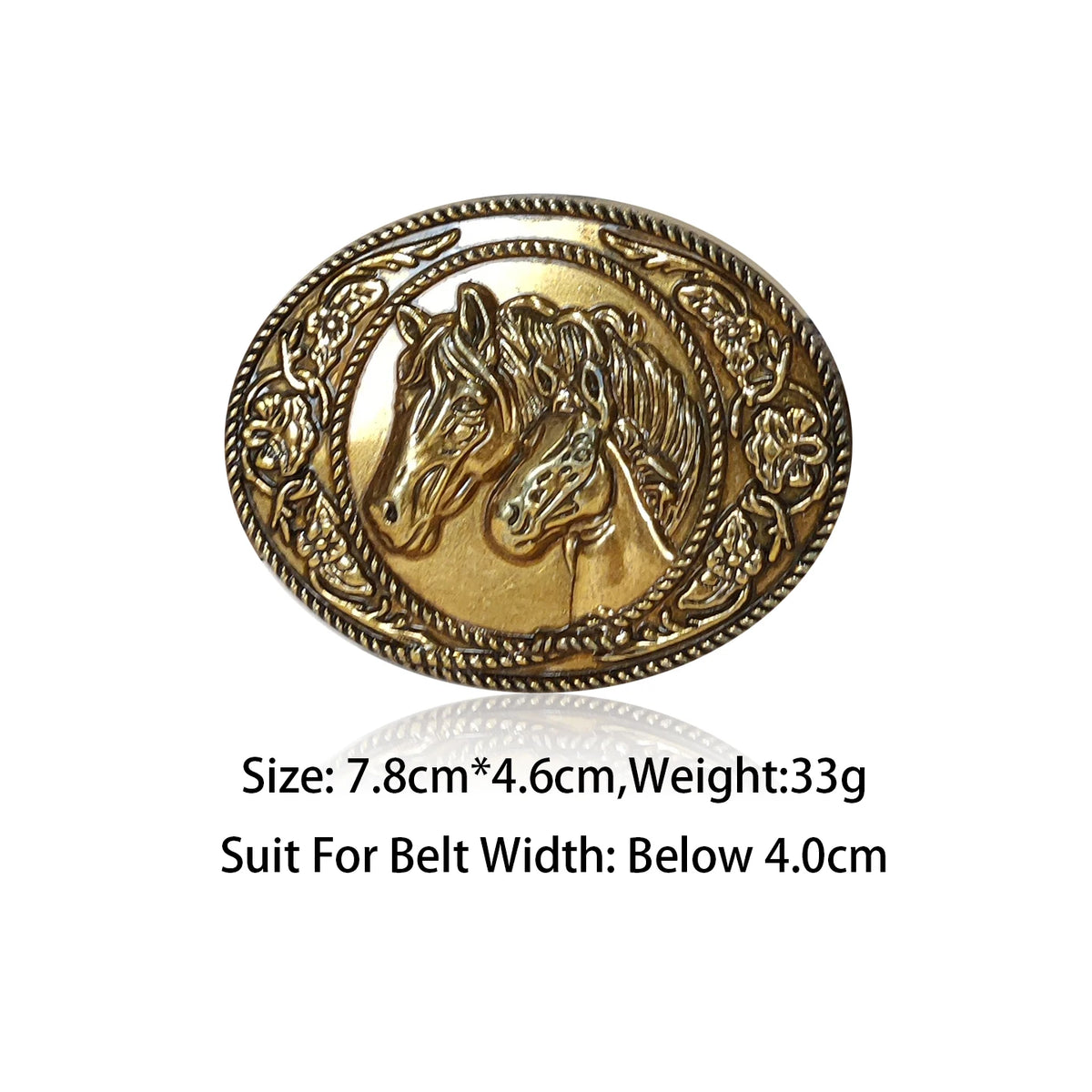Bullzine zinc alloy retro Horse belt buckle Luxury Designer Western cowboy Cowgirl Jeans Buckle for width belt Men Women