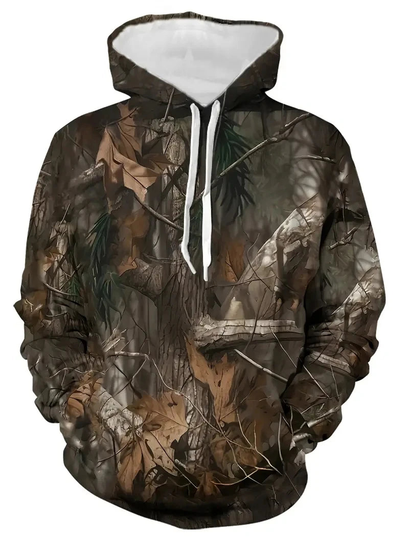 Unisex Camouflage 3D Print Hoodie - Autumn Leaves
