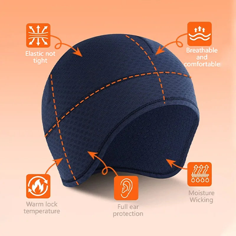 Bonnet en polaire GTUBIKE, bonnet d'hiver, bonnet chaud et épais, coupe-vent et léger pour la course, le ski, le cyclisme et le sport