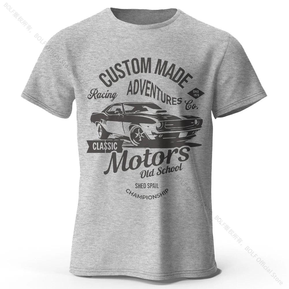 Men's Vintage Motors Graphic T-Shirt - 100% Cotton