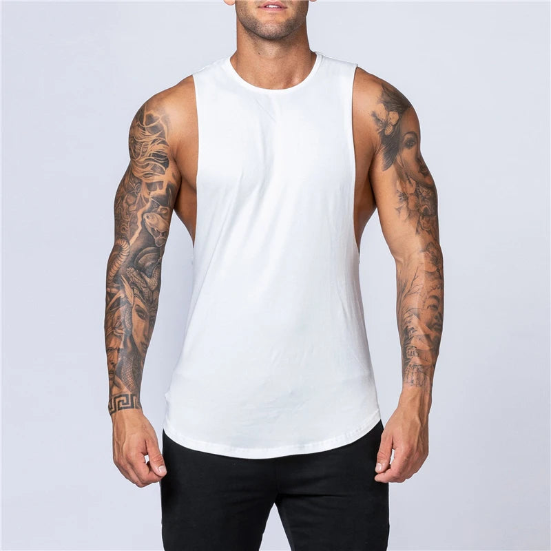 Men's Cotton Gym Tank Top - Bodybuilding Vest