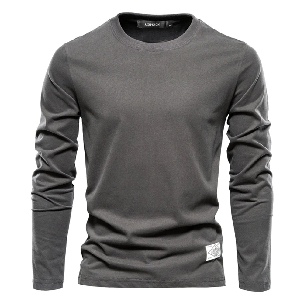 Men's 100% Cotton Long-Sleeve T-Shirt