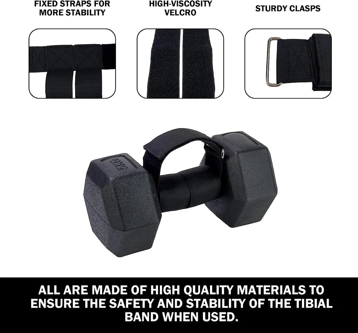 Sangle pour extension de jambes Tib Bar, appareil d'entraînement du tibial, cale de squat, soulagement des périostites pour l'entraînement et la musculation