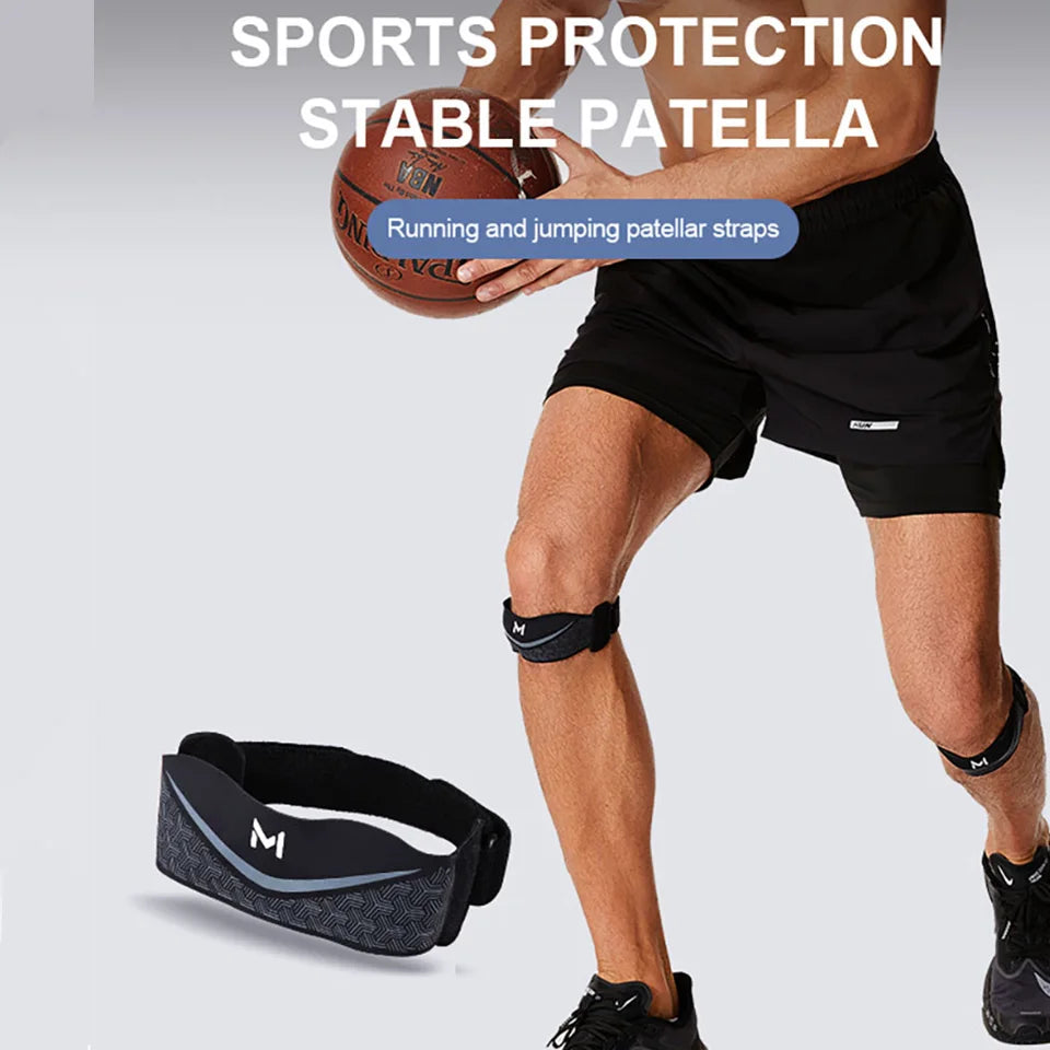 GTUBIKE 1PCS Stabilisateur de rotule réglable pour le soulagement des douleurs au genou, soutien pour tendinite et arthrite, sangle de sport pour la course et le saut