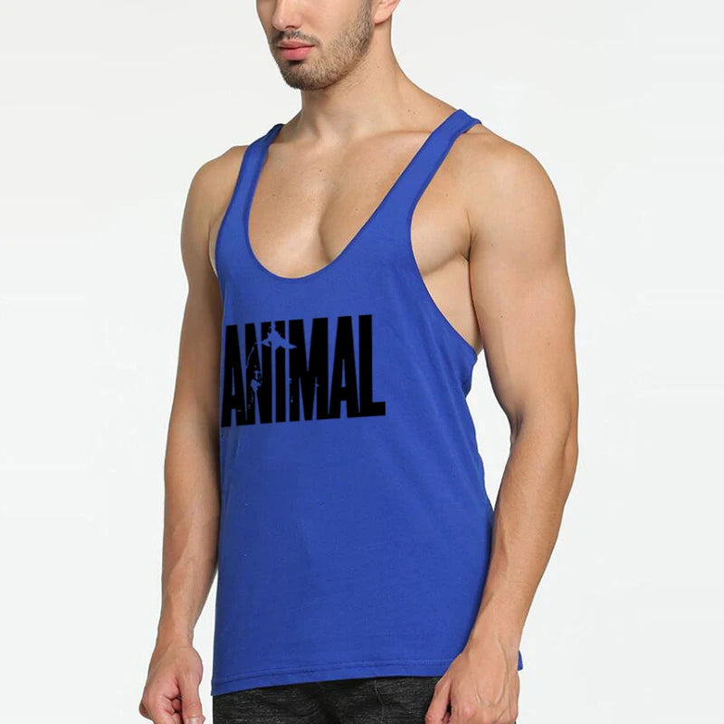 Men's Animal Print Bodybuilding Tank Top