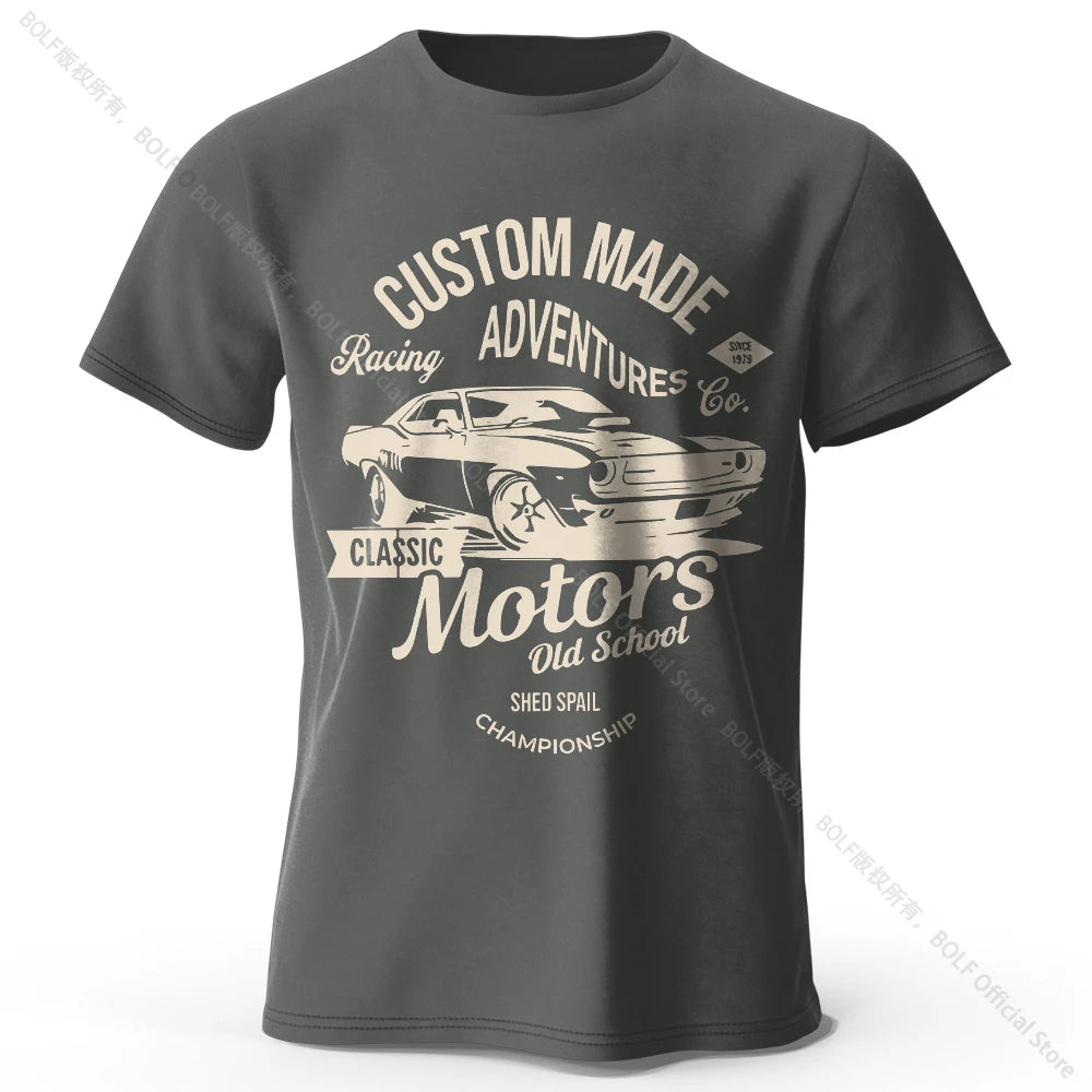 Men's Vintage Motors Graphic T-Shirt - 100% Cotton