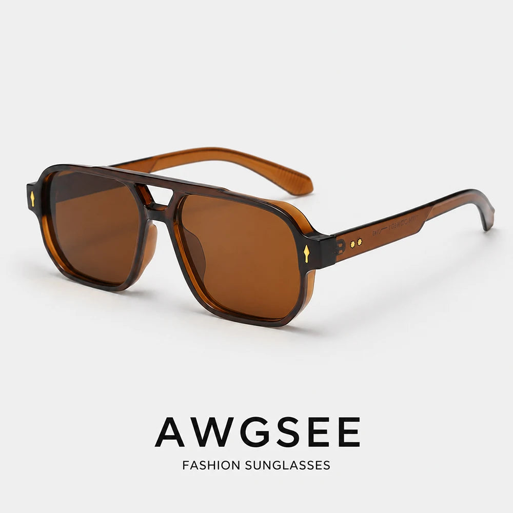 Square Aviator Sunglasses for Women Men Vintage Classic Trendy Shades UV400 Protection Driving & Outdoor