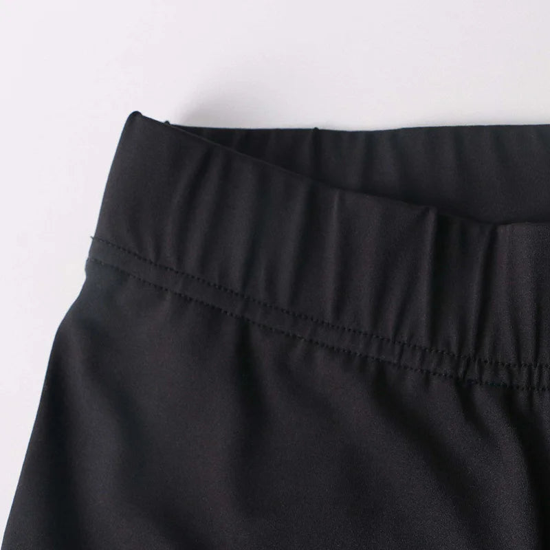 Women's Black High-Waisted Skinny Y2K Pants